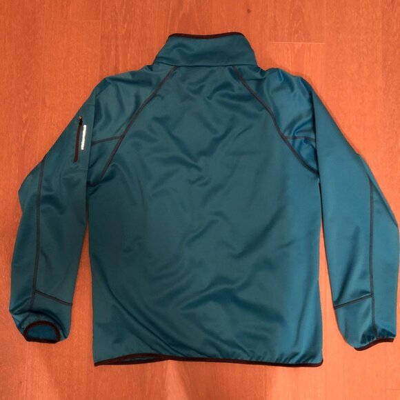 Stormtech Casual Full Zip Hi Collar Fleece Lined Jacket Turquoise + Black Sz L - Picture 8 of 9